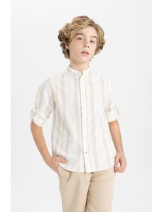 DeFacto Chlapčenská košeľa s golierom s dlhým rukávom B7137a824sm