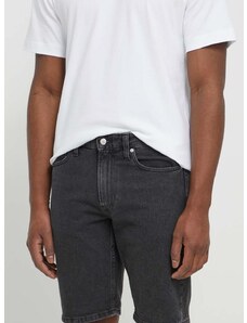 Rifľové krátke nohavice Calvin Klein Jeans pánske,šedá farba,J30J325311