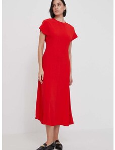 Šaty Tommy Hilfiger červená farba,maxi,áčkový strih,WW0WW41869