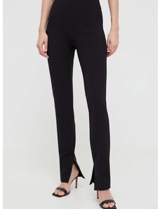 Nohavice Marciano Guess DALLAS dámske, čierna farba, rovné, vysoký pás, 4GGB10 7070A