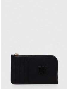 Kožená peňaženka Dkny dámsky, čierna farba, R411KB97