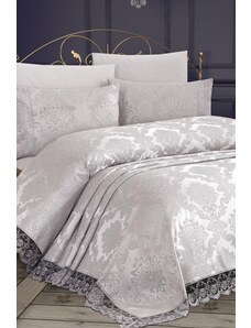 Çeyiz Diyarı French Lace Kure 3-dielna posteľná prikrývka šedá