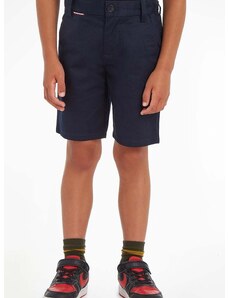 Detské krátke nohavice Tommy Hilfiger Tmavomodrá farba, nastaviteľný pás