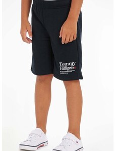 Detské krátke nohavice Tommy Hilfiger tmavomodrá farba, nastaviteľný pás