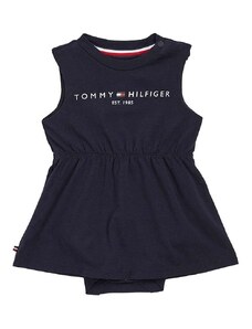 Šaty pre bábätká Tommy Hilfiger tmavomodrá farba, mini, áčkový strih