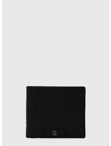 Kožená peňaženka Tommy Hilfiger pánsky,čierna farba,AM0AM12174