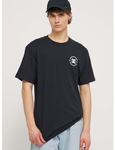 Bavlnené tričko DC pánsky, čierna farba, s potlačou, ADYZT05375