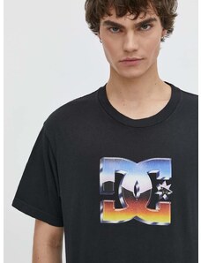 Bavlnené tričko DC pánske, čierna farba, s potlačou, ADYZT05355