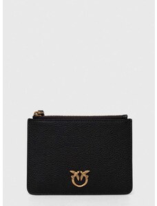 Kožená peňaženka Pinko dámsky, čierna farba, 102857.A158