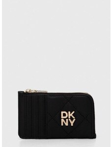 Kožená peňaženka Dkny dámska, čierna farba, R411BB82,