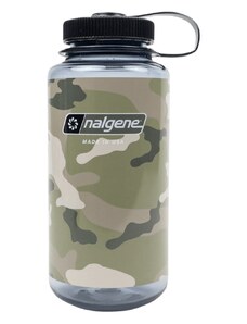 Plastová fľaša Nalgene - Wide Mouth Gray w/Black Camo - 1000 ml