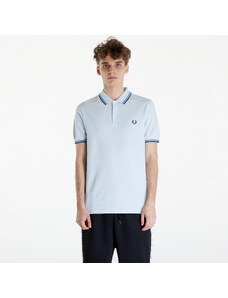 Pánske tričko FRED PERRY Twin Tipped Fred Perry Shirt Light Ice/ Cyber Blue/ Midnight Blue
