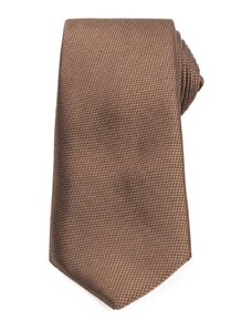 Tudors Klasická vreckovka, hnedá pánska kravata s vlastným vzorom