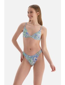 Dagi Lilac Green Triangle Small Bikini Top