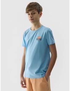 4F Chlapčenské regular tričko s potlačou - modré