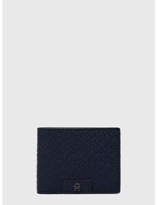 Kožená peňaženka Tommy Hilfiger pánsky,tmavomodrá farba,AM0AM12175