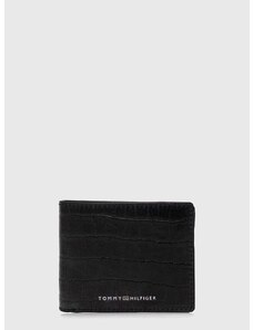 Kožená peňaženka Tommy Hilfiger pánsky,čierna farba,AM0AM12319