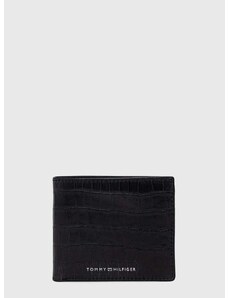 Kožená peňaženka Tommy Hilfiger pánsky,čierna farba,AM0AM12320