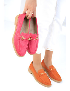SOHO Oranžové semišové dámske neformálne topánky