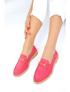 SOHO Fuchsiové semišové dámske neformálne topánky