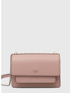 Kožená kabelka Dkny ružová farba, R24E3A90