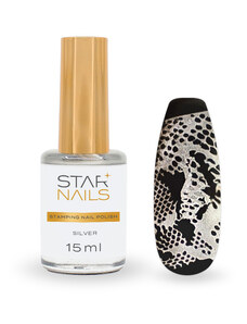 Starnails Stamping nail polish Silver 15ml, lak na pečiatkovanie