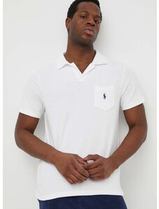 Polo tričko Polo Ralph Lauren pánsky, biela farba, jednofarebný, 710901044
