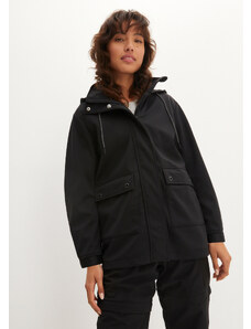 bonprix Softshellová strečová bunda, vodoodolná, farba čierna
