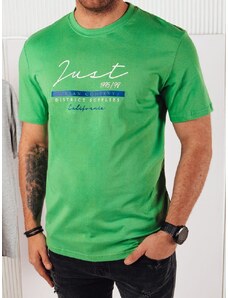 Dstreet Zelené tričko s výrazným nápisom