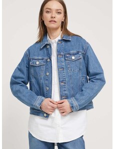 Rifľová bunda Tommy Jeans dámska, prechodná, DW0DW17663
