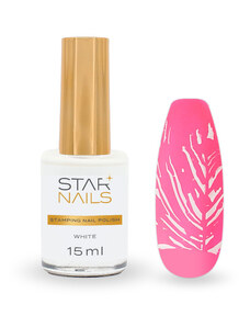 Starnails Stamping nail polish white 15ml, lak na pečiatkovanie