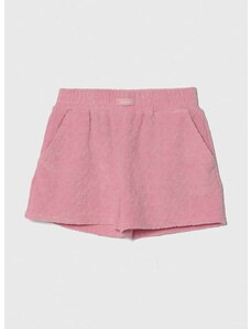 Detské krátke nohavice Guess ružová farba, jednofarebné