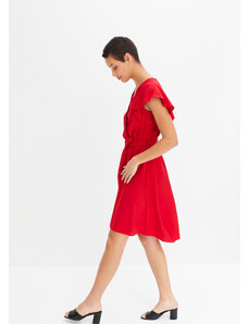 bonprix Šaty, vzadu dlhší strih, farba červená, rozm. 36
