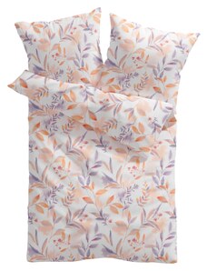 bonprix Posteľná bielizeň s kvetovaným dizajnom, farba béžová, rozm. 1x 80/80 cm, 1x 135/200 cm