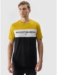 4F Pánske tričko s potlačou - žlté