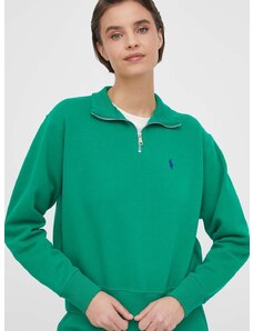 Mikina Polo Ralph Lauren dámska,zelená farba,jednofarebná,211931067