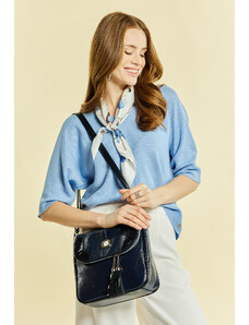 Monnari Bags Dámska kabelka so strapcami Navy Blue