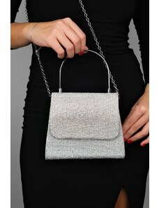 LuviShoes LAMA Women's Silver Stone Handbag