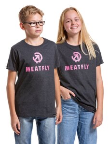 Detské tričko Meatfly Melty tmavo šedá
