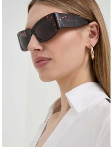 Slnečné okuliare Balenciaga dámske, bordová farba