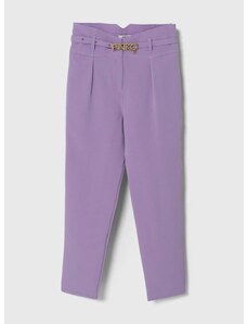 Detské nohavice Pinko Up fialová farba, jednofarebné