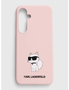 Puzdro na mobil Karl Lagerfeld S24+ S926 ružová farba