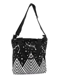 Stoklasa Textilní taška / crossbody bavlněná 33x32 cm - černá