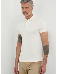 Bavlnené polo tričko Tommy Hilfiger béžová farba, jednofarebný, MW0MW34755