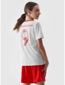 4F Detské futbalové tričko 4F x Robert Lewandowski - biele