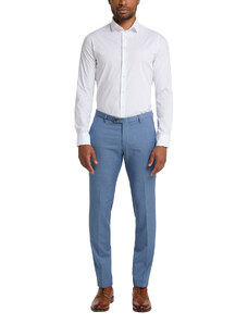 Pánske modré vlnené oblekové nohavice CLUB OF GENTS slim fit
