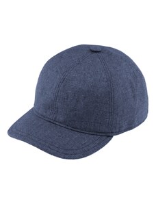Fiebig - Headwear since 1903 Luxusná hodvábna modra šiltovka s krátkym šiltom - Baseball Cap (UV filter 50, ochranný faktor)