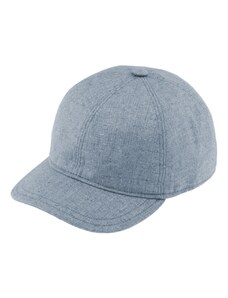 Fiebig - Headwear since 1903 Luxusná hodvábna šedo-modrá hodvábna šiltovka - Baseball Cap (UV filter 50, ochranný faktor)