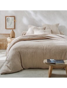 Blancheporte Jednofarebné posteľná bielizeň z bavlnenej gázoviny piesková 050