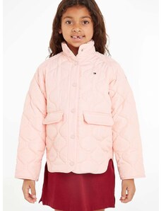 Detská bunda Tommy Hilfiger ružová farba